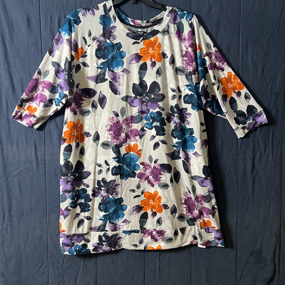 Simply Vera Vera Wang Multicolor Floral Tunic